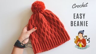 Crochet Beginner Friendly Beanie  Hat [upl. by Nirroc660]