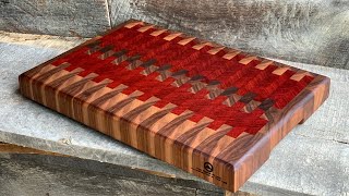 Walnut Padauk End Grain Cutting Board  Functional Kitchen Art 4K [upl. by Arvad]