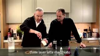 aerolatte  milk frother makes three layer caffè latte macchiato [upl. by Nabila]