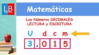 Los Números DECIMALES LECTURA y ESCRITURA ✔👩‍🏫 PRIMARIA [upl. by Tillford]