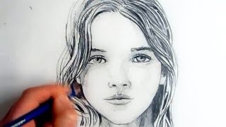 How To Draw A Female Face Step By Step [upl. by Felix]