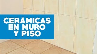 ¿Cómo instalar cerámicas en muro y piso [upl. by Neelra]