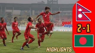 Nepal VS Bangladesh 21 Goals Finals Highlights Tri Nation Football Tournament 2021 [upl. by Frieda]