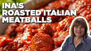 Ina Gartens Roasted Italian Meatballs  Barefoot Contessa  Food Network [upl. by Bramwell]