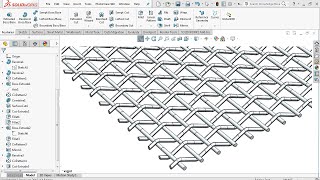 SolidWorks Tutorial Welded Wire Mesh [upl. by Nibuz589]