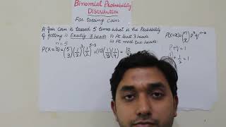 Binomial Probability Distribution for tossing coin by Sir Tanveer [upl. by Ekrub137]