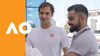 Roger Federer meets Virat Kohli  Australian Open 2019 [upl. by Inele398]