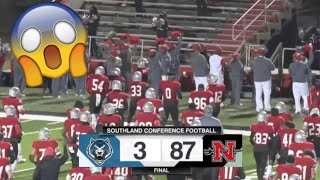 Nicholls State Scores 87 Points vs Lincoln  2021 Spring College Football [upl. by Einnod316]