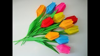 DIY tulips  Tulpen Origami [upl. by Nomrah38]