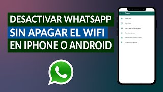 Cómo Desactivar WhatsApp sin Apagar WiFi en iPhone o Android [upl. by Benzel]