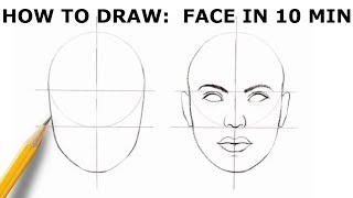 HOW TO DRAW FACE  Basic Proportion [upl. by Jaddo]