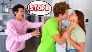 KISSING MY BEST FRIENDS CRUSH PRANK [upl. by Ahtnicaj]