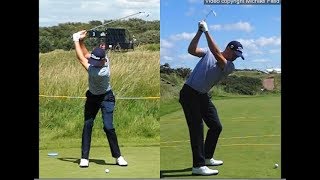 Justin Thomas golf swing  Long Iron faceon amp downtheline July 2017 [upl. by Gagnon]