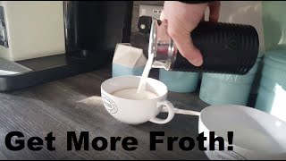 How to Get More Froth from Your Nespresso Coffee Aeroccino  Nespresso tips and help [upl. by Kain306]