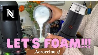 How To Foam Milk With Aeroccino 3 Make Coffee With Foam Tips amp Tricks  Easy Foamed Latte Recipe [upl. by Nrobyalc]