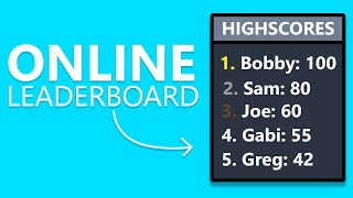 Online Leaderboard  Unity Beginner Tutorial [upl. by Hjerpe33]