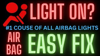 How To Fix Airbag Light  Number 1 Couse of Airbag Light On  Free Solution [upl. by Anaed]