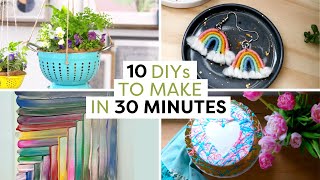 10 Quick amp Easy DIY Crafts Under 30 Minutes [upl. by Edi]