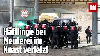 Gefängnismeuterei Polizei stürmt Knast in Thüringen  JVA Untermaßfeld [upl. by Ddarb]