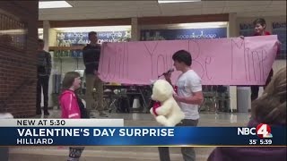 Hilliard student with Down Syndrome gets special Valentine’s Day surprise [upl. by Lyndsey632]